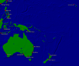 Australien-Ozeanien Städte + Grenzen 2000x1648